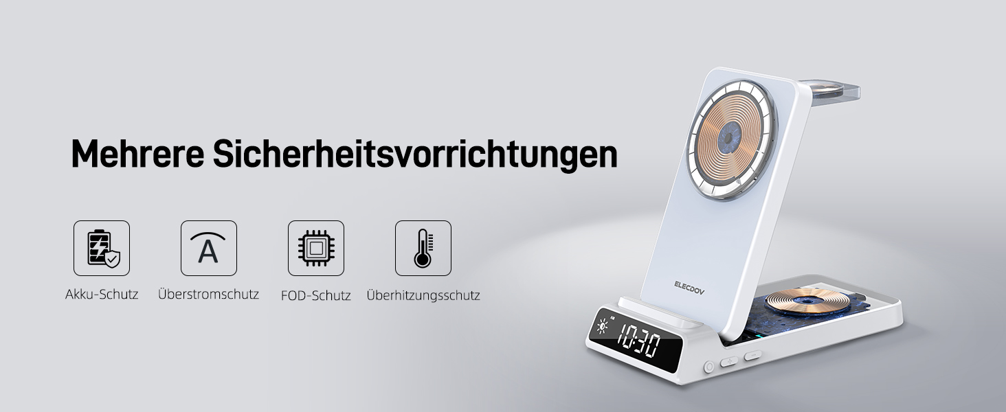 Бездротовий зарядний пристрій MagSafe 3-в-1 для Samsung Galaxy Fold/Flip, S24/S25 Ultra, Watch/Buds (Білий)