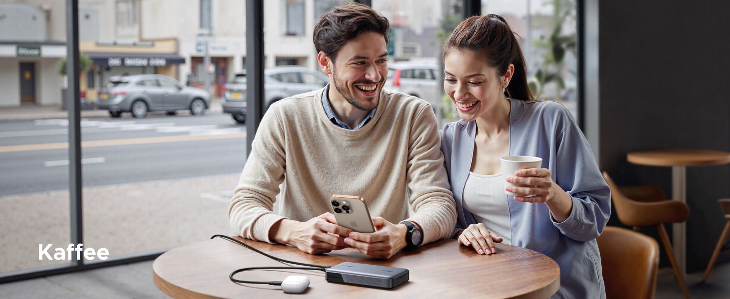 Power Bank UGREEN Nexode 100W, 20000mAh, 3 USB-C, цифровий дисплей, сумісний з MacBook, iPhone, Galaxy, Dell