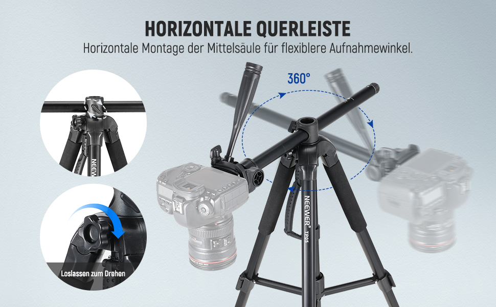 NEEWER Штатив для відеозйомки з пливним голкотримачем 72', сумісний з DJI RS Gimbal, для DSLR/Camcorder, максимальне навантаження 8кг (TP05)