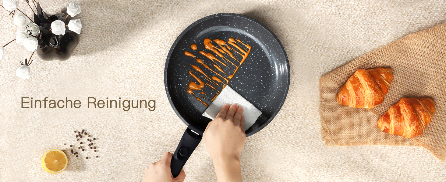 Набір посуду GiPP 21 предмет: сковороди та каструлі з антипригарним покриттям, для всіх типів плит, чорний