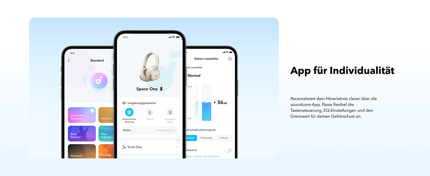 Soundcore Space One: Бездротові навушники Over-Ear Bluetooth з активним шумозаглушенням, 40 годин роботи, Hi-Res Audio, Bluetooth 5.3 (Кофе з молоком)