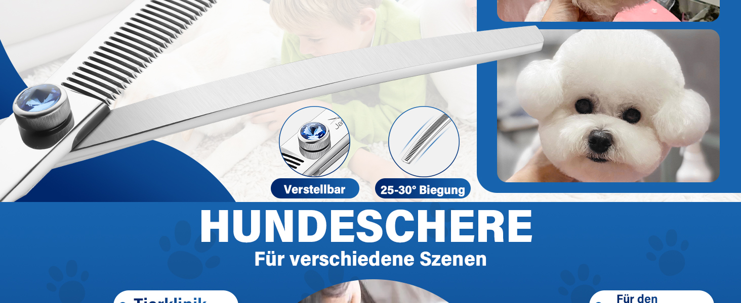 Професійна витончена ножиці для грумінгу собак JASON 7' - ножиці для розрідження шерсті, 21 зуб, з японської сталі 440C