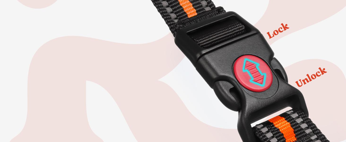 Нашийник для собак Rabbitgoo великих порід, регульований, анти-тяга, з ручкою, м'який, світловідбиваючий, помаранчевий, L (1 шт.)