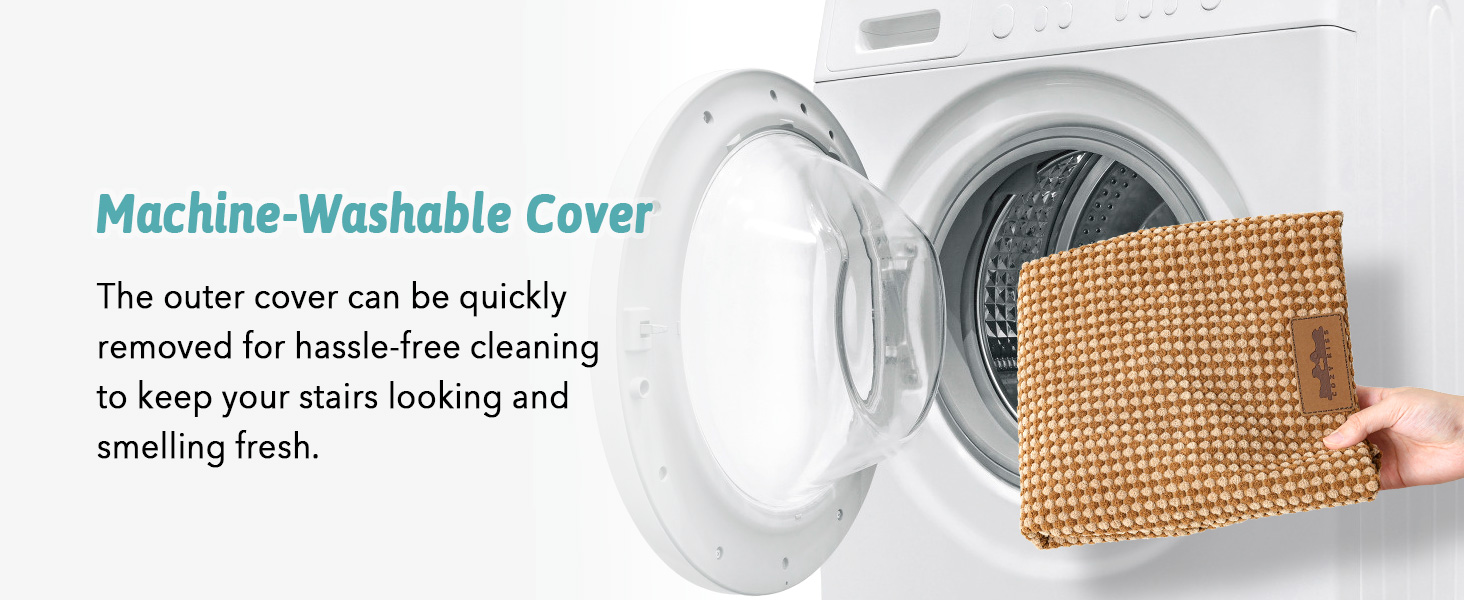 Сходинки для собак маленьких порід 50 см, для ліжка, з високощільним губчатим наповнювачем, 4 сходинки, знімний та миючий чохол, неслизьке покриття, 40x72x50 см, світло-коричневий колір