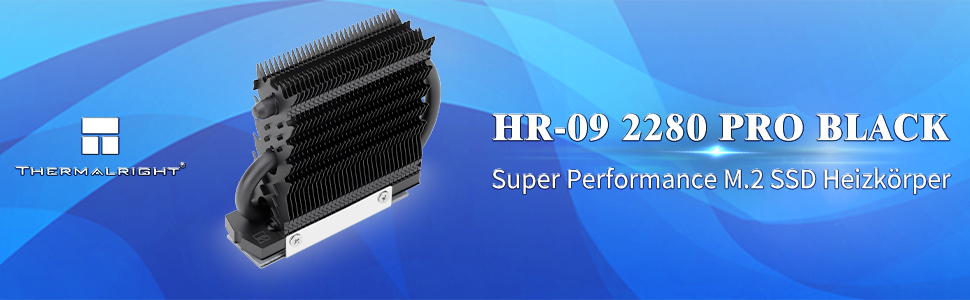 Радіатор охолодження SSD Thermalright 09-2280-PRO-Black для M.2 NVMe накопичувачів