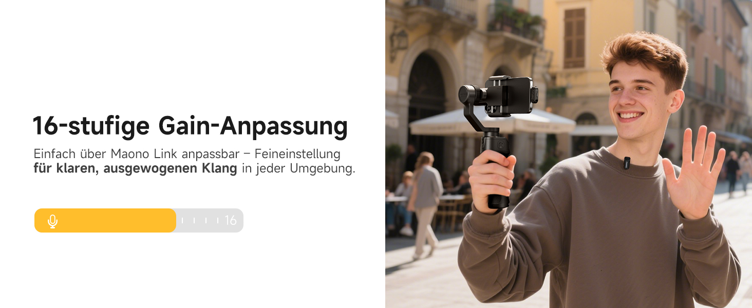 Мікрофон MAONO Wave T1 Mini USB-C: бездротовий, для iPhone/Android, з шумозаглушенням, для YouTube, Vlog, запису звуку