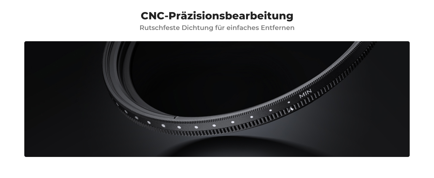 Фільтр ND K&F Concept K-Serie 52mm, змінний (ND2-400, 1-9 ступенів затемнення) з кришкою об'єктива