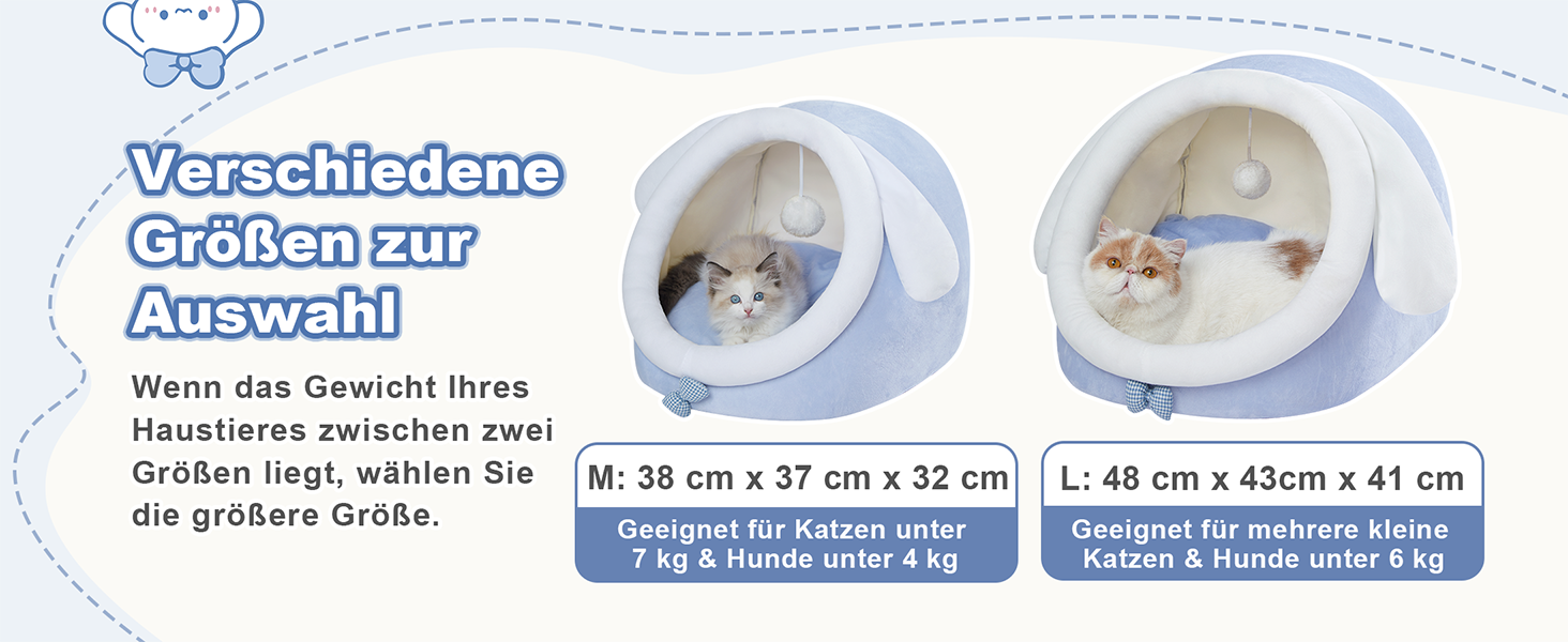 Квіткова хатинка для котів Jiupety, ліжечко-печера для котів, котяче ліжко-печера M (38x37x32 см), будиночок для котів з неслизьким дном, котячий кошик з пральною знімною подушкою, зелений, зелений жаб (M, блакитний)