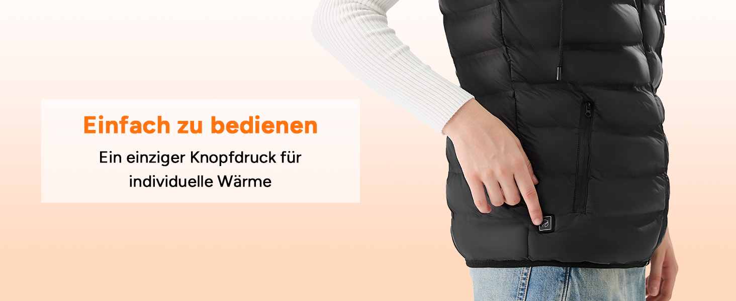 Обогрівальна жилетка Dr.Prepare для чоловіків та жінок, легка електрична жилетка з 3 рівнями нагріву, 10 зон нагріву, інтелектуальне керування кнопками, регульована жилетка для активного відпочинку, подорожей, спорту, чорна