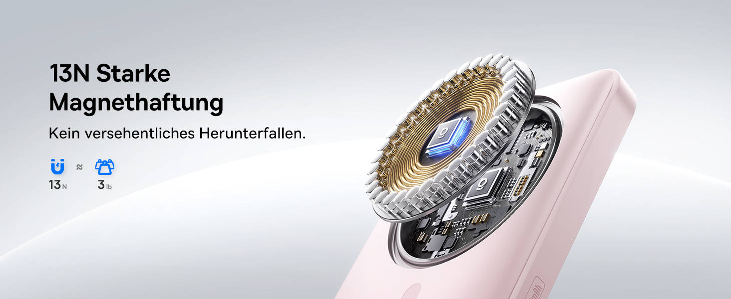 Power Bank Baseus EnerFill Qi2 MagSafe 10000mAh з PD 22.5W та бездротовою зарядкою 15W (Рожевий)