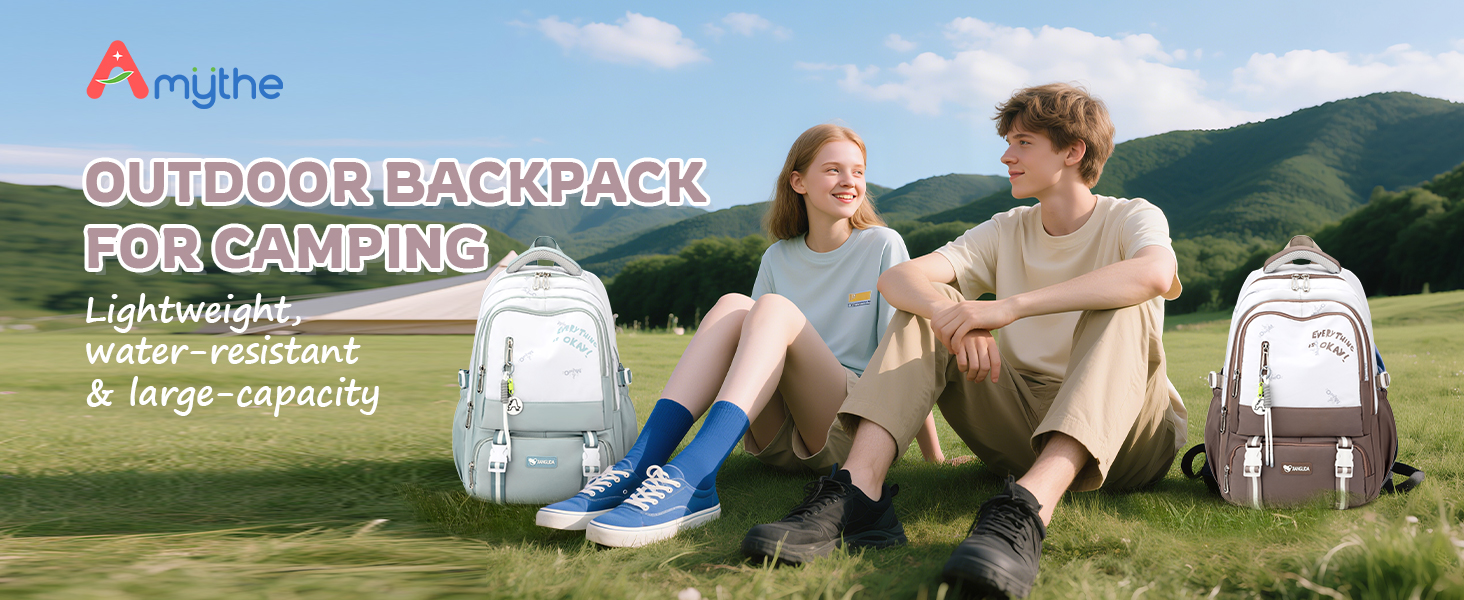 Шкільний рюкзак для підлітка, 36L, для дівчаток 3-9 клас, великий стильний рюкзак для ноутбука 16 дюймів, чорний, підходить для візка