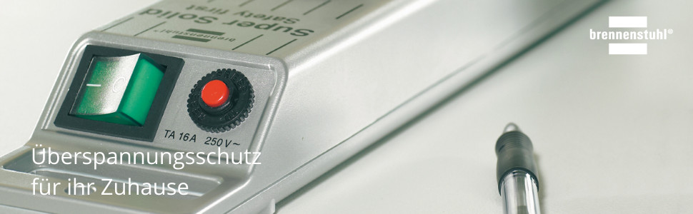 Бренненштуль Secure-Tec Мережевий фільтр 6-фазний з захистом від перенапруги та акустичним сигналом, 3м кабель, вимикач, антрацит