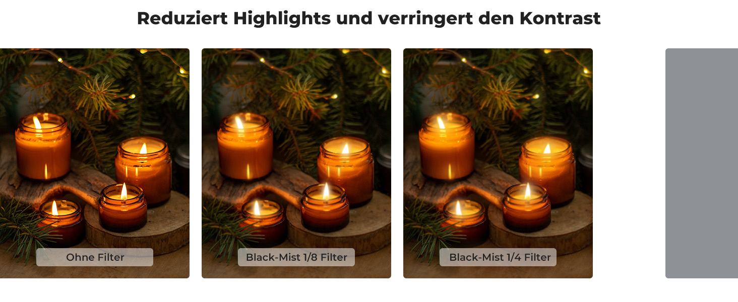 Фільтри K&F Concept Black Mist 1/4 та 1/8, 67mm, Black Promist Filtersets, Nano-Klear (Ефектний фільтр дифузії)