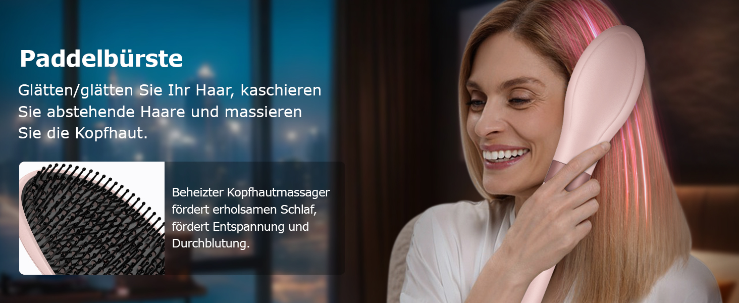 MESCOMB Airstyler 5-в-1: Іонний фен та мультистайлер для волосся з насадками. Швидке сушіння, локони, об'єм, випрямлення. Без пошкодження волосся. З дорожньою сумкою. Рожевий колір