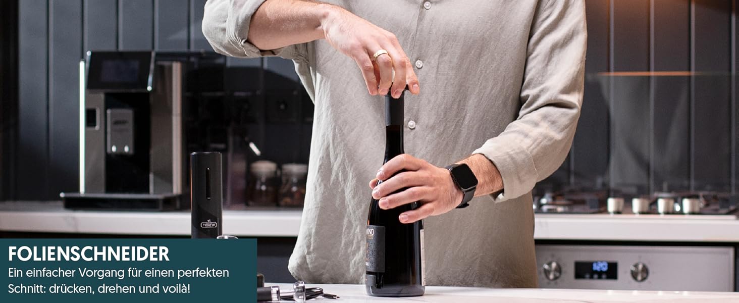 Електричний відкривачка для вина 6-в-1 з USB-кабелем: відкривачка, різак, виливач, вакуумний насос, закривач. Ідеально для любителів вина