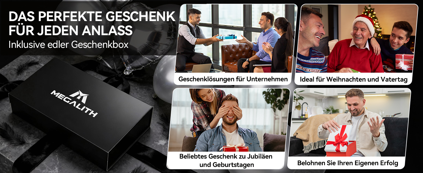 Чоловічий годинник MEGALITH з нержавіючої сталі, хронограф, водостійкий, аналоговий годинник для бізнесу, з календарем та підсвічуванням (B-silber-an)