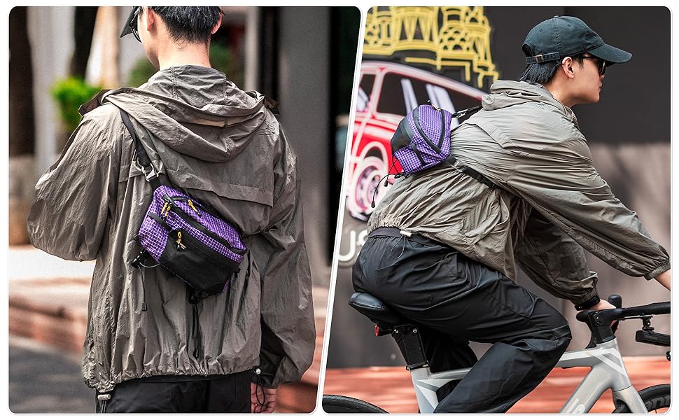 Чоловіча поясна сумка на пояс, чорна, ультралегка, водонепроникна, з нейлону, для спорту, подорожей, прогулянок з собакою