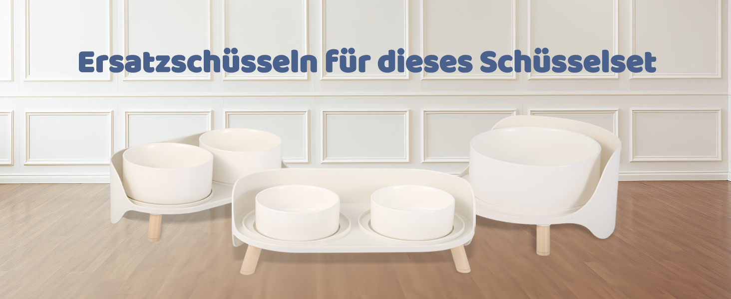 Керамічна миска для собак середніх та великих порід - важка, глибока миска для корму або води - 1800 мл - біла. Миски для собак великих порід