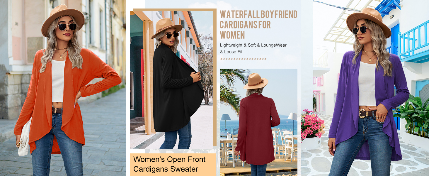 Кардиган жіночий з довгими рукавами, відкритий спереду, в'язаний, однотонний, модель водоспад, світшот, верхній одяг, армійний зелений