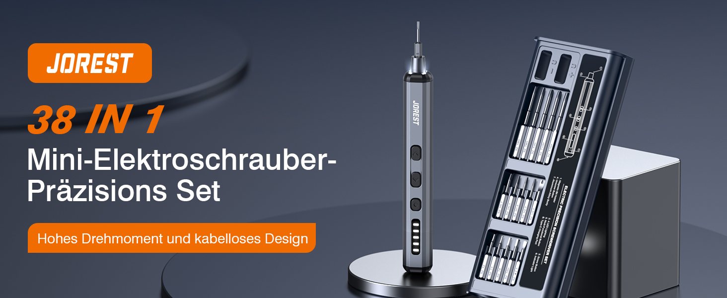 Електричний міні-набір викруток JOREST 38 в 1: для ремонту iPhone, ноутбуків, дронів та іншої техніки