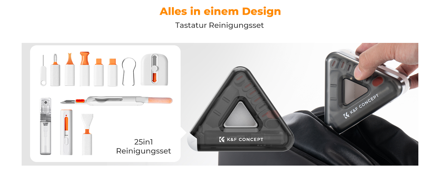 Набір для чищення електроніки K&F CONCEPT 25 в 1: AirPods, клавіатури, ноутбуки, навушники, телефони, камери