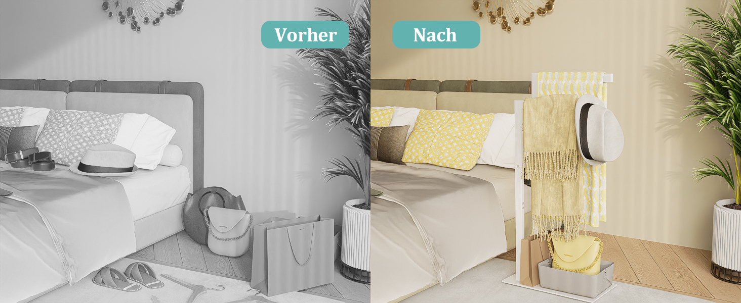 Підставка для рушників Yawinhe Freistehend, підставка для рушників стояча з нержавіючої сталі, 2 стійки, полиця для одягу у ванну кімнату, білий, 40x20x80 см, SMJ003W