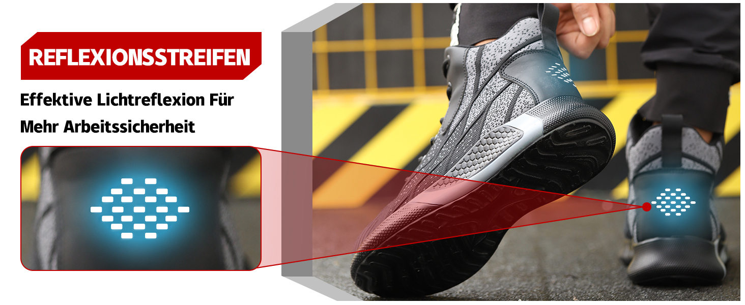 Легкі захисні черевики для чоловіків та жінок. Робочі черевики з металевим носком. Дихаючі, неслизькі, чорні. Розміри 35-48 EU.