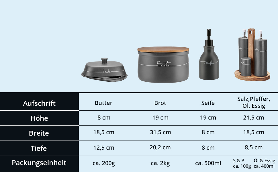 Кришка для кави, бак для кави, керамічна, 1 літр, сірий, з дерев'яним кришками, герметична