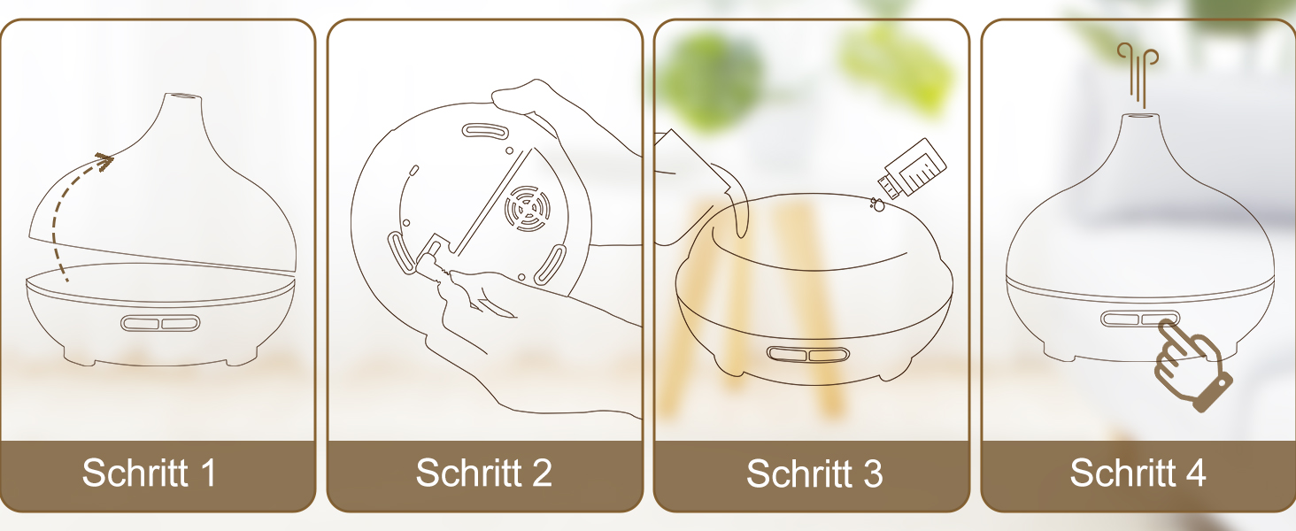 Дифузор аромату 500 мл з ефірними оліями та керуванням від пульта, 14 кольорів, 2 режими розпилення, тиха робота, золото