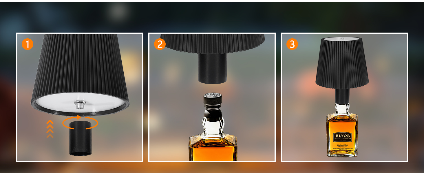 LED-лампа настільна бездротова диммируемая чорна з USB-C, сенсорна лампа з 3 колірними температурами, плавне регулювання яскравості, регульована висота, IP54 вологостійка для внутрішнього/зовнішнього використання (чорний)