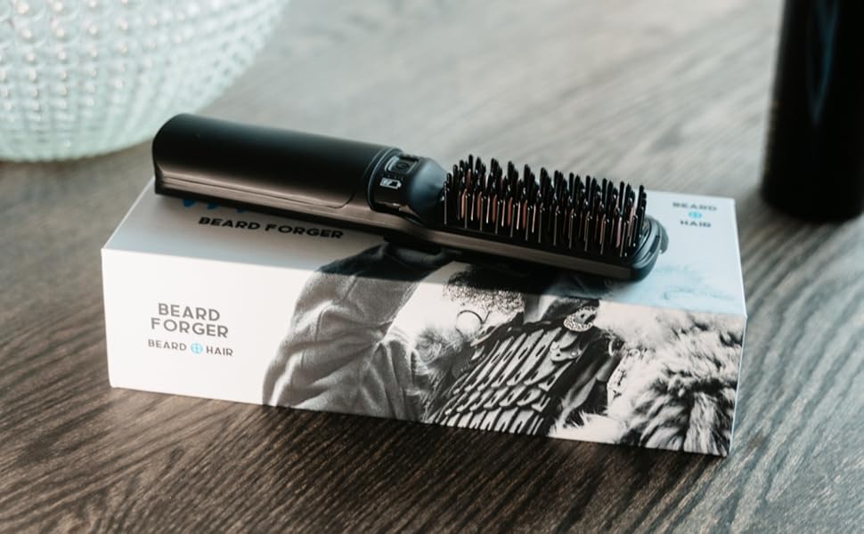 Odenson Beard Forger: Бездротова нагрівальна щітка для бороди – 4 температурні режими, портативна, акумуляторна