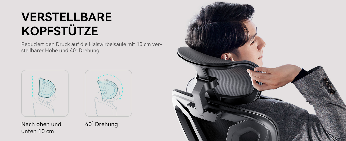 Hbada P5 Ergonomic Office Chair with Adjustable Lumbar Support, Breathable Seat Cushion, Footrest, Black Computer Desk Chair