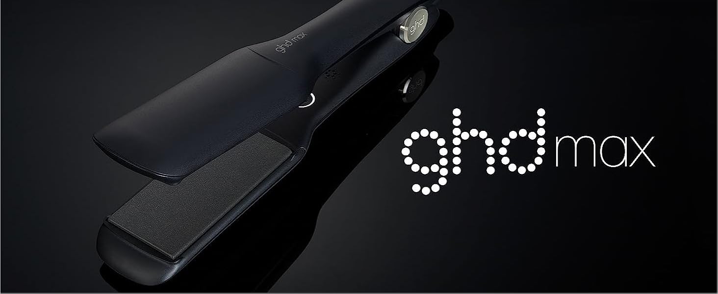 Випрямляч для волосся ghd max - професійний, чорний, для довгого, густого та кучерявого волосся