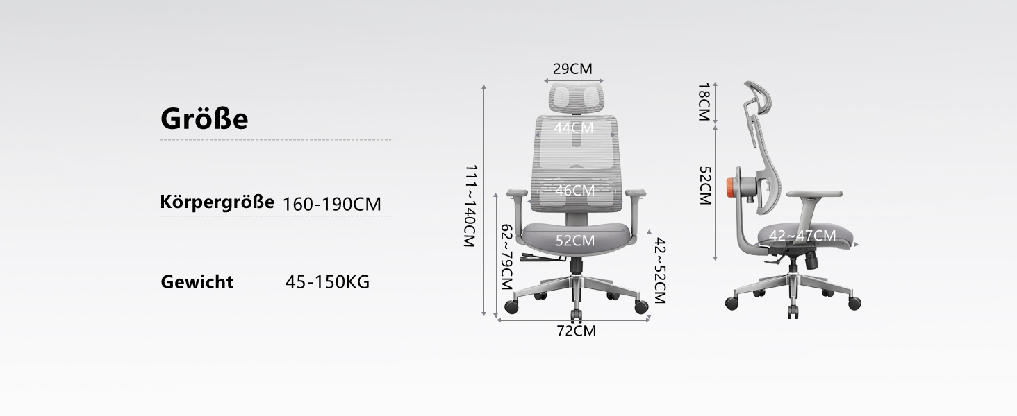 Офісне крісло Newtral MAGICH 003: ергономічне, з підтримкою попереку та підголівником | PC-крісло, 150 кг