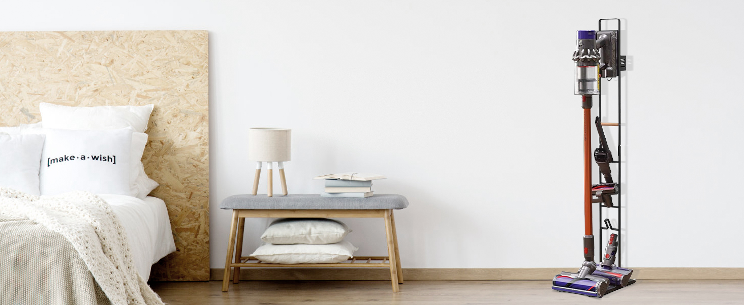 Тримач для пилососа Dyson: V15, V12, V11, V10, V8, V7, V6. Білий/Чорний, для акумуляторних моделей та аксесуарів