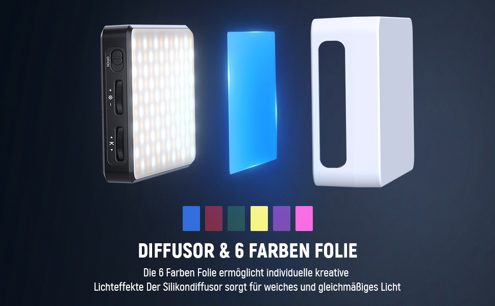 NEEWER LED світло для селфі та татуювань BL120B - сумісне з iPhone, з кліпсою, CPL фільтром, штативом та тримачем для телефону, для фото та відео