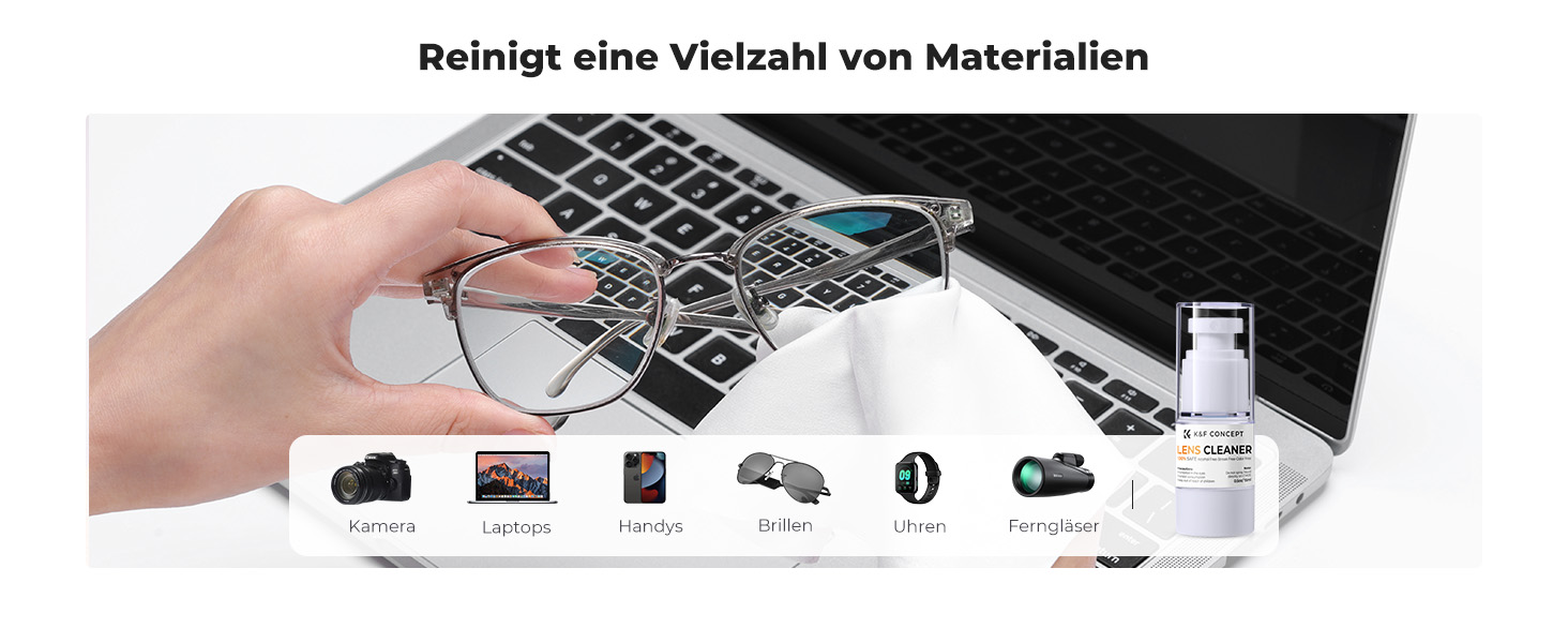 Набір мікрофібрових серветок K&F CONCEPT (6 шт.) для чищення камери, об'єктива, екрану та оптики