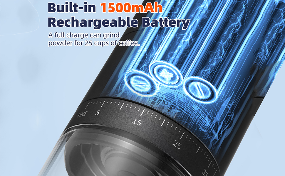 Трагева кавомолка Irishom з 38 ступенів помолу, цифровим дисплеєм, керамічним жорном з 5 лезами, кнопкою Start/Stop та автоматичним вимкненням, портативна електрична кавомолка