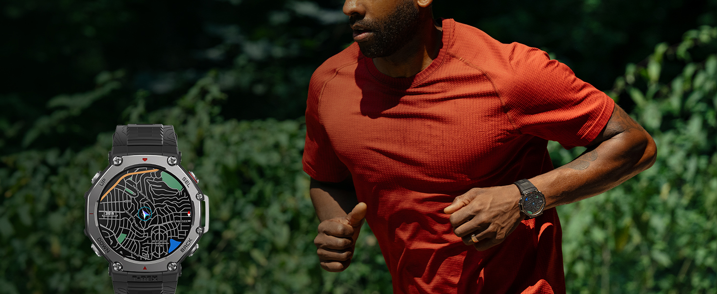 Смарт-годинник Amazfit T-Rex 3 Outdoor 48мм AMOLED GPS NFC Чорний