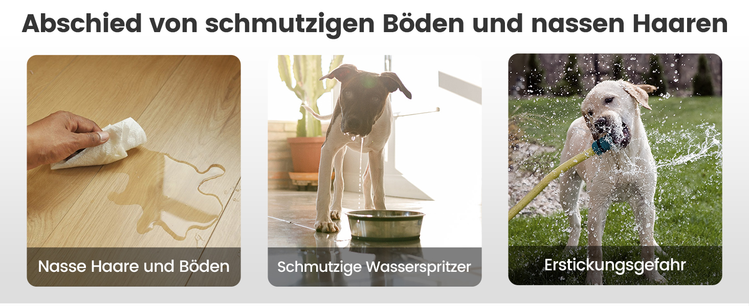 Миска для собак PETTOM 3L без облизування, анти-облизування, велика, витокостійка, чорна