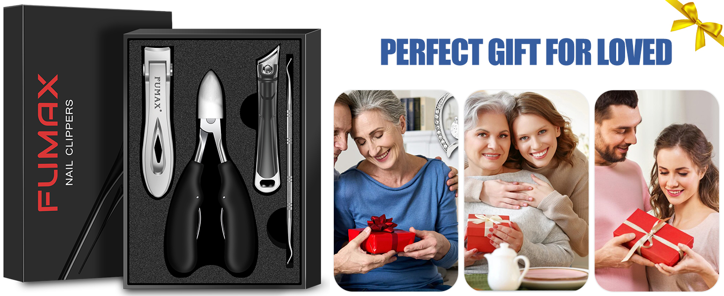 Ножиці для обрізання нігтів на ногах для літніх людей та чоловіків з широким отвором, довга ручка, гострі леза. Набір для педикюру