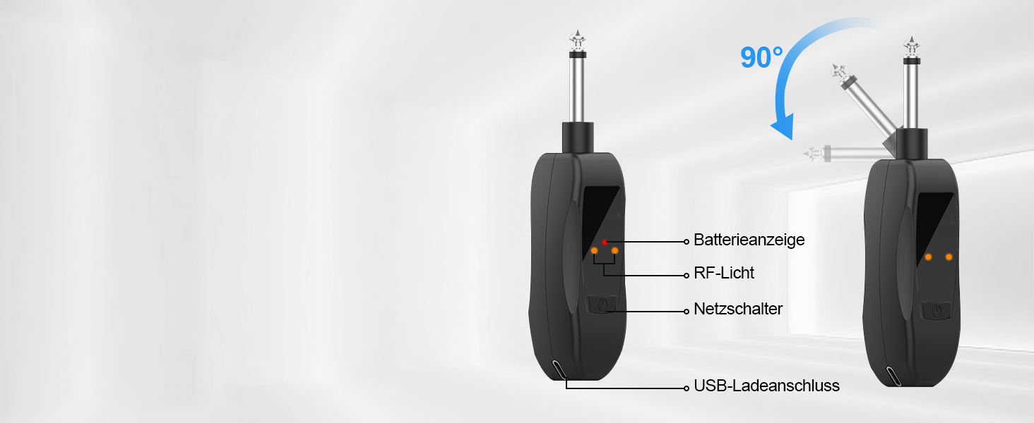 Aveek Караоке Мікрофон Бездротовий Набір, 2 шт. (2.4GHz, 6.35/3.5mm, з перезаряджаним приймачем)