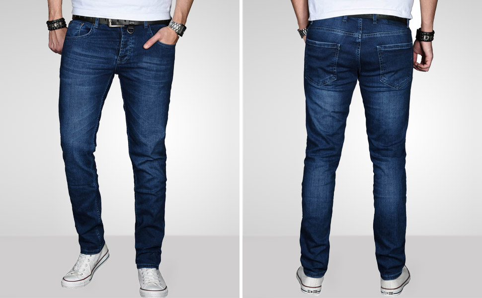 Чоловічі джинси Alessando Salvarini Slim Fit білі, еластичні, розмір 31W/30L