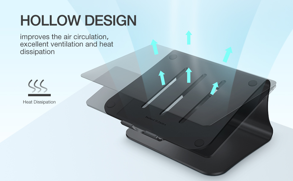 Підставка для ноутбука з алюмінію, сіра, для MacBook Air/Pro, Dell, HP, Lenovo, Microsoft Surface, Samsung (11-16 дюймів)