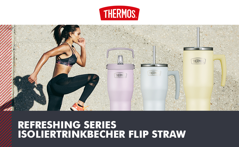 Термос REFRESHING SERIES з подвійними стінками, 850 мл, з трубочкою та ручкою (Лаванда Матова)