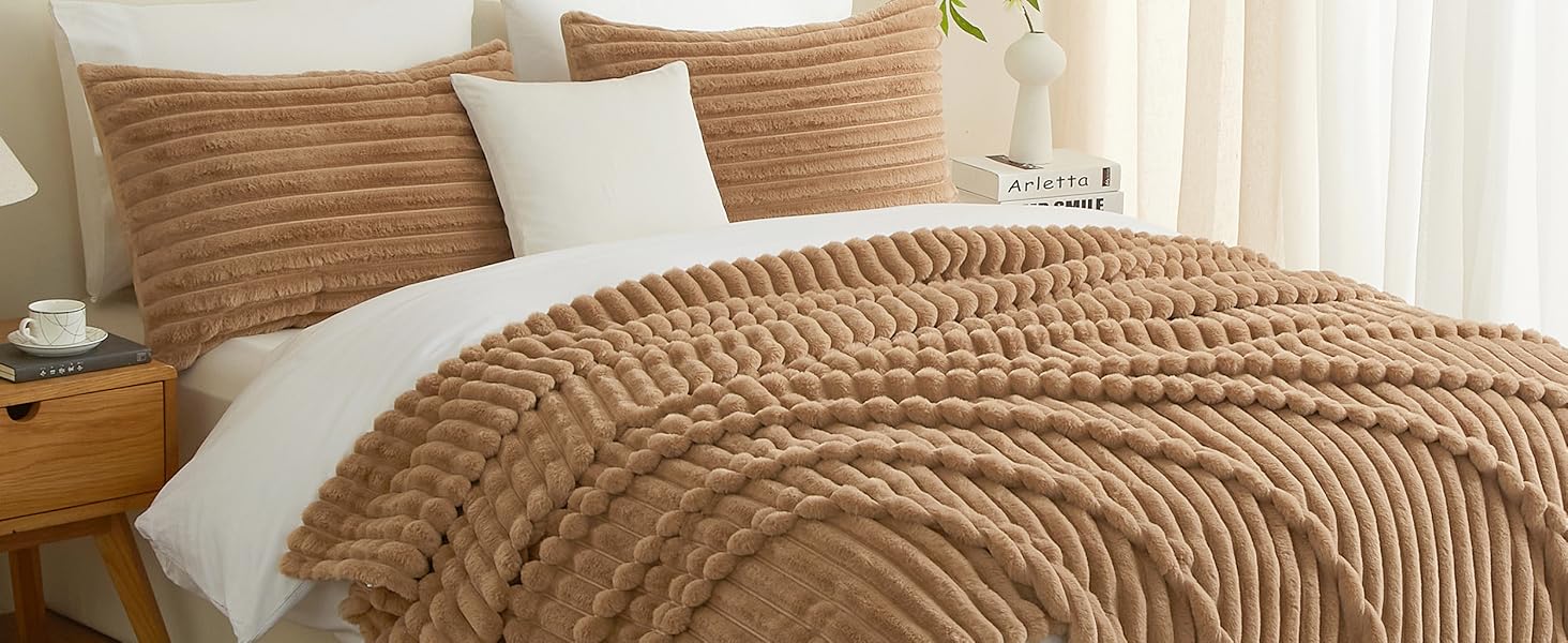 Плед Луофанфей з м'якого плюшу, 180x200 см, салатовий/кремовий, з ефектом 'пухирців', теплий, флісовий, для ліжка, дивану, софи, кімнати, офісу