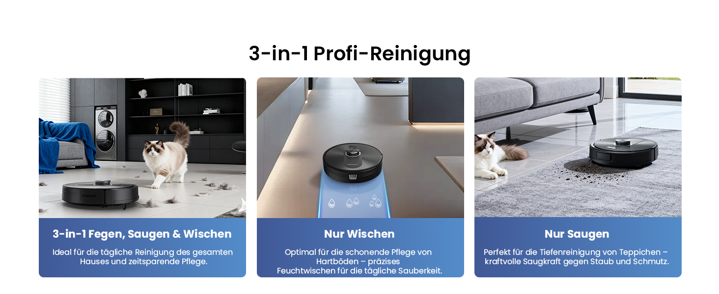 Робот-пилосос Proscenic Q10 з функцією миття, 8000Pa, 200 хвилин роботи, лазерна навігація, керування через додаток, Alexa, Siri, Apple Watch, пульт дистанційного керування для підлоги та килимів