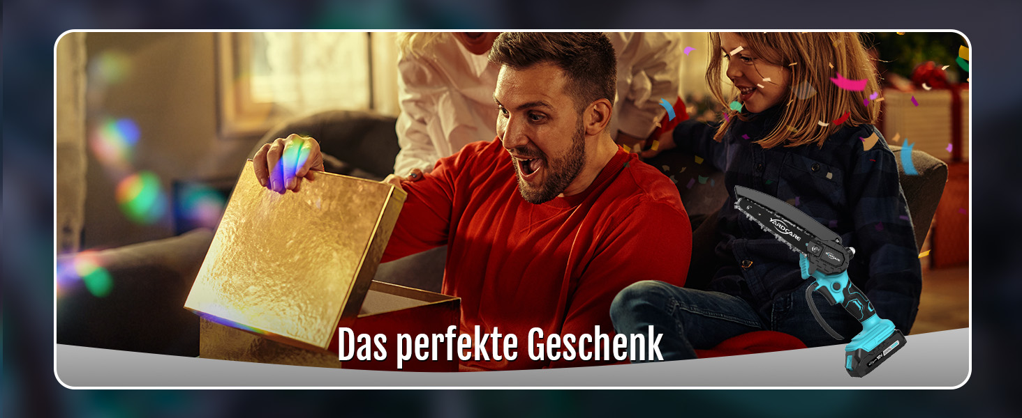 Mini акумуляторна ланцюгова пила Yardcare 6 дюймів з автоматичним змащенням, акумулятор та зарядний пристрій, для обрізки гілок та дерева