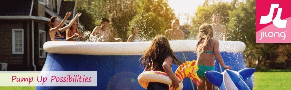 Намет-ліжко Jilong для 2 осіб, блакитний, 203x152x22 см (з матрацом)