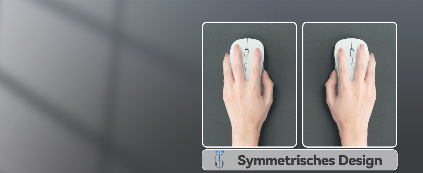 TECKNET Бездротовий комплект клавіатури та миші, QWERTZ, 2.4 GHz, 15м, тиха клавіатура та миша для ПК, ноутбука, Smart TV, білий